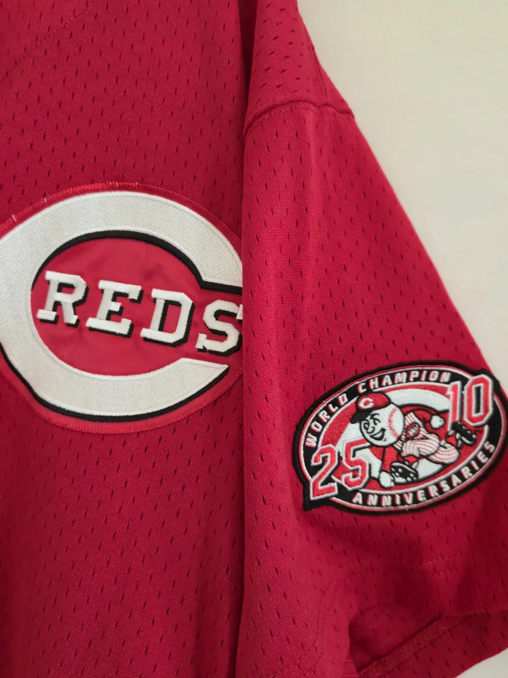 Mitchell & Ness Men’s Red 'Griffey 30' Baseball Jersey - Picture 3 of 9
